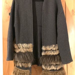 Lauren Vidal fur embellished sweater.